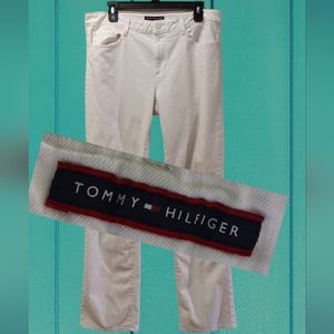 TOMMY HILFIGER CLASSIC WHITE BOOT CUT  JEANS